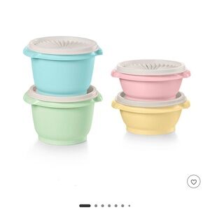 Tupperware Yellow Bowls with Lids